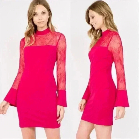 LACE DETAILED BODYCON DRESS - Picture 6 of 7